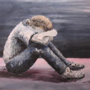 Solitude. Huile sur toile, 38 x 46 cm, 2004. Ce tableau n'est plus disponible à la vente