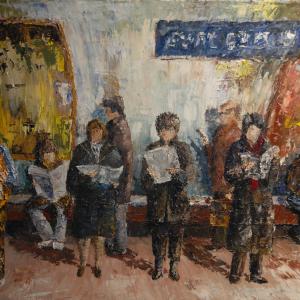 La station. Huile sur toile, 37 x 55 cm, 2006. Ce tableau n'est plus disponible à la vente