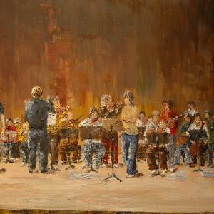 La répétition. Huile sur toile, 38 x 46 cm, 2007. Ce tableau n'est plus disponible à la vente