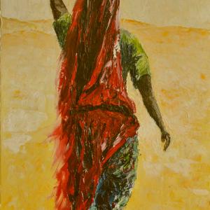 Désert. Huile sur toile, 30 x 60 cm, 2015. Ce tableau est disponible à la vente