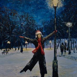 Instant de joie. Huile sur toile, 55 x 46 cm, 2016. Ce tableau n'est plus disponible à la vente