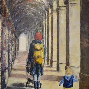 Première indépendance. Huile sur toile, 50 x 70 cm, 2018. Ce tableau est disponible à la vente