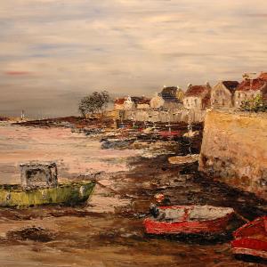 Au pied du quai. Huile sur toile, 46 x 55 cm, 2005. Ce tableau n'est plus disponible à la vente