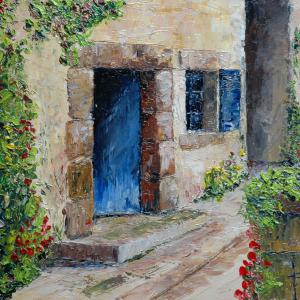 Pas de porte. Huile sur toile, 27 x 35 cm, 2005. Ce tableau n'est plus disponible à la vente