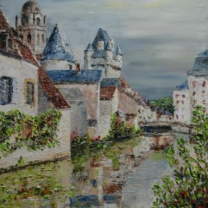 Vue de Loches. Huile sur toile, 35 x 40 cm, 2006. Ce tableau n'est plus disponible à la vente