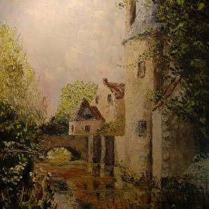 Chez Delphine et Yann. Huile sur toile, 46 x 55 cm, 2007. Ce tableau n'est plus disponible à la vente