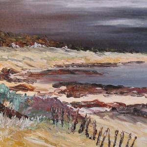 Dans les dunes. Huile sur toile, 60 x 30 cm, 2007. Ce tableau n'est plus disponible à la vente