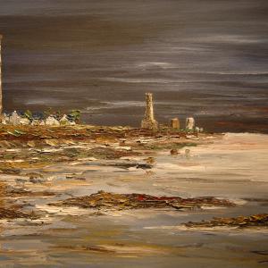 Le phare. Huile sur toile, 46 x 35 cm, 2008. Ce tableau n'est plus disponible à la vente