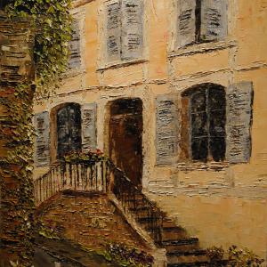 La maison de Colette. Huile sur toile, 32 x 40 cm, 2010. Ce tableau n'est plus disponible à la vente