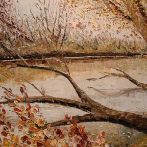 Loire. Huile sur toile, 80 x 40 cm, 2010. Ce tableau n'est plus disponible à la vente