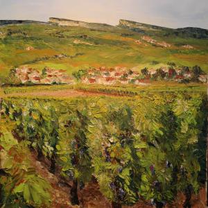 Mâconnais. Huile sur toile, 54 x 85 cm, 2010. Ce tableau n'est plus disponible à la vente