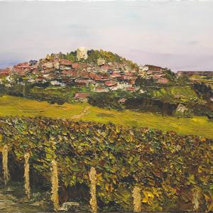Sancerrois. Huile sur toile, 60 x 30 cm, 2011. Ce tableau n'est plus disponible à la vente