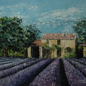 Parfum de lavande. Huile sur toile, 46 x 38 cm, 2014. Ce tableau n'est plus disponible à la vente