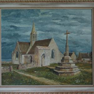 Le calcaire breton. Huile sur toile, 46 x 55 cm. Ce tableau n'est plus disponible à la vente