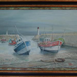 Marée basse. Huile sur toile, 58 x 38 cm. Ce tableau n'est plus disponible à la vente