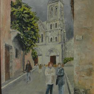 Près de la basilique. Huile sur toile, 38 x 46 cm. Ce tableau n'est plus disponible à la vente
