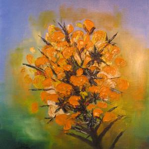 Tache orange. Huile sur toile, 38 x 46 cm. Ce tableau n'est plus disponible à la vente