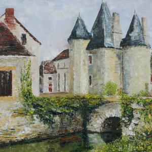 Château de Gérigny. Huile sur toile, 46 x 55 cm, 2006. Ce tableau n'est plus disponible à la vente