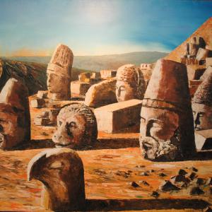 Nemrud Dag. Huile sur toile, 150 x 100 cm, 2012. Ce tableau n'est plus disponible à la vente