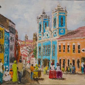 Pelourinho. Huile sur toile, 56 x 38 cm, 2013. Ce tableau n'est plus disponible à la vente