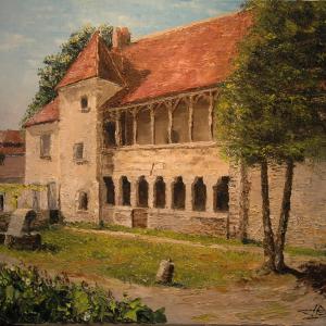 Le manoir de Bulcy. Huile sur toile, 46 x 65 cm, 2014. Ce tableau n'est plus disponible à la vente